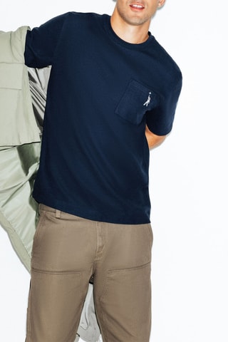 T-shirt relaxed - Bleu nuit