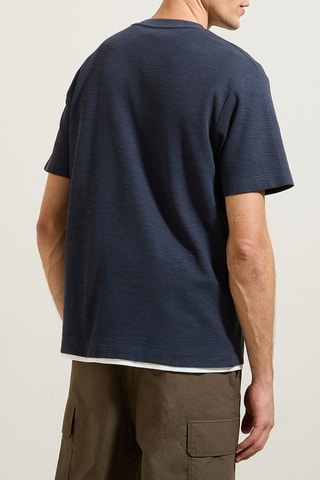 T-shirt relaxed - Bleu foncé chiné