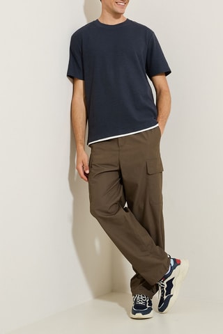 T-shirt relaxed - Bleu foncé chiné