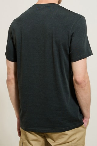 T-shirt slim en coton biologique - Kaki chiné