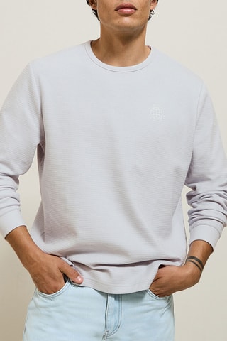 T-shirt relaxed - Gris clair