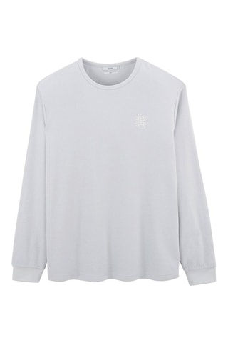T-shirt relaxed - Gris clair