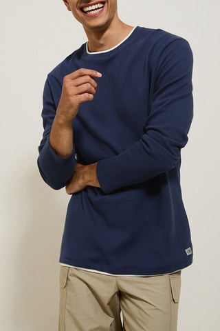 T-shirt regular - Bleu foncé