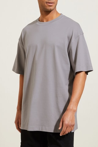 T-shirt oversize en coton biologique - Gris
