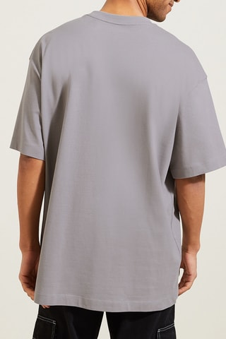 T-shirt oversize en coton biologique - Gris