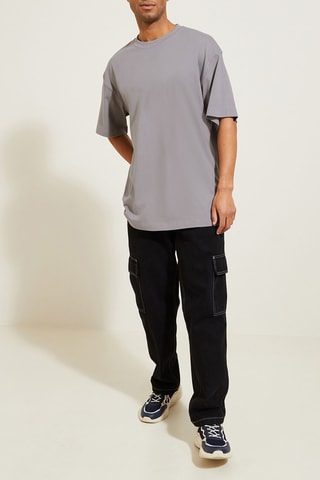 T-shirt oversize en coton biologique - Gris