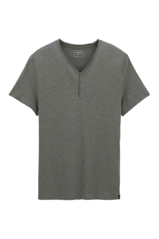 T-shirt slim en coton biologique - Kaki