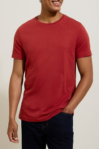 T-shirt slim en coton biologique - Bordeaux