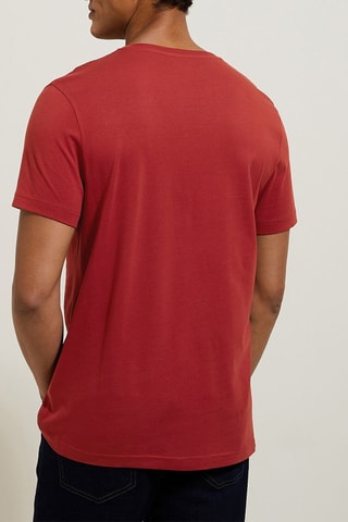 T-shirt slim en coton biologique - Bordeaux