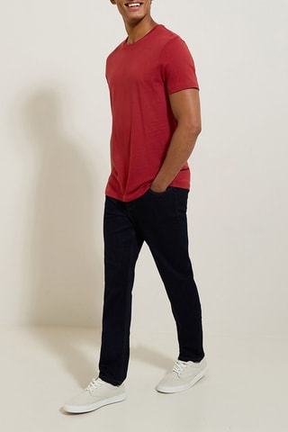 T-shirt slim en coton biologique - Bordeaux