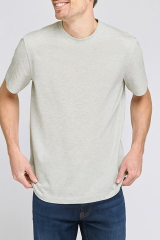 T-shirt en coton biologique - Gris clair chiné