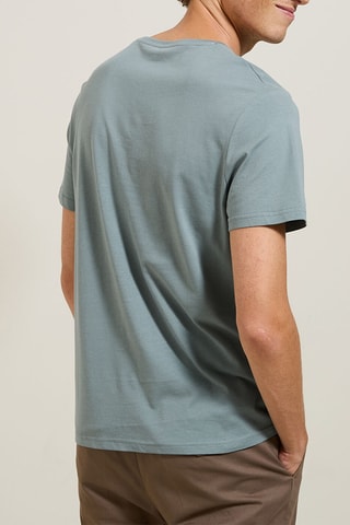 T-shirt slim en coton biologique - Bleu clair