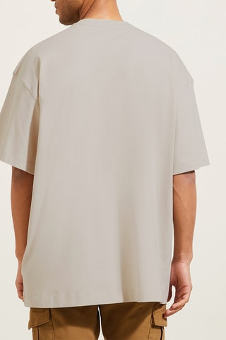 T-shirt oversize en coton biologique - Beige
