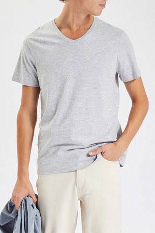 T-shirt regular - Gris chiné