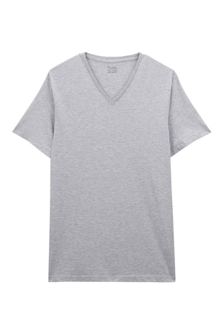 T-shirt regular - Gris chiné