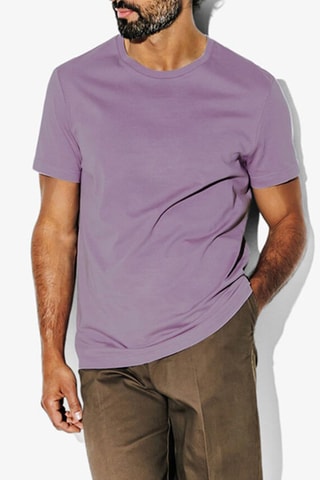T-shirt slim en coton biologique - Violet