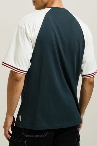 T-shirt Athletic Club - Vert foncé et écru