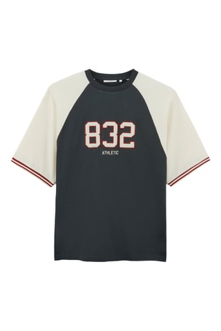 T-shirt Athletic Club - Vert foncé et écru