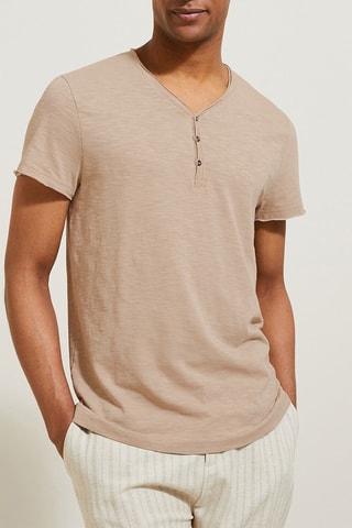 T-shirt en coton biologique - Beige