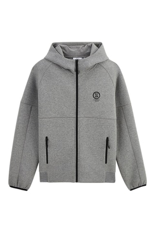 Sweat à capuche - Gris clair chiné