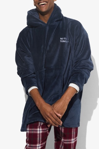 Sweat polaire à capuche - Bleu marine
