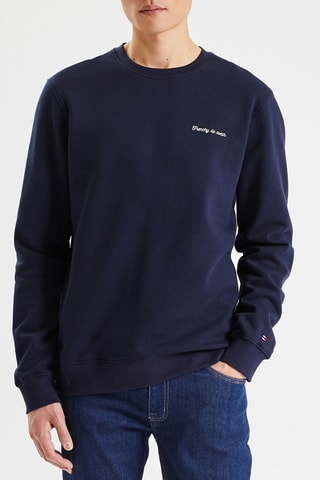 Sweat en coton biologique - Bleu