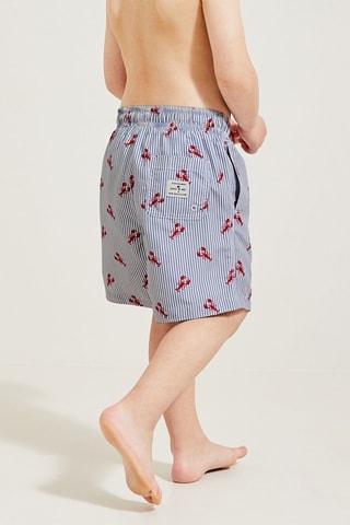 Short de bain - Bleu et rouge