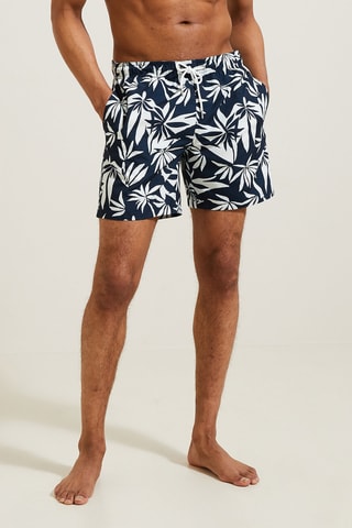 Short de bain - Bleu marine et blanc