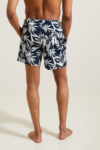 Short de bain - Bleu marine et blanc