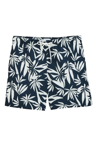 Short de bain - Bleu marine et blanc