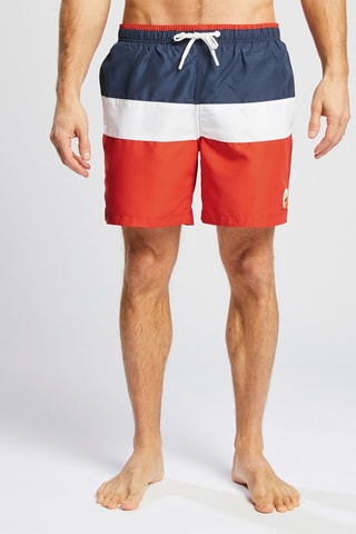 Short de bain - Rouge et bleu marine