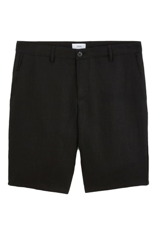 Bermuda en lin - Noir