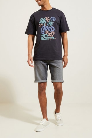 Bermuda en jean - Gris