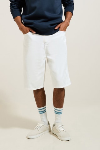 Bermuda en jean - Blanc