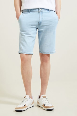 Bermuda chino en denim - Bleu