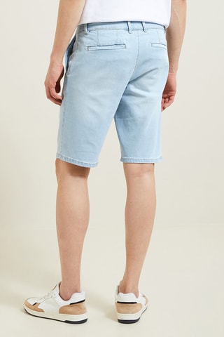 Bermuda chino en denim - Bleu