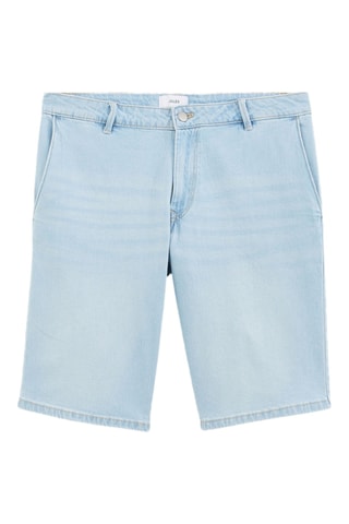 Bermuda chino en denim - Bleu