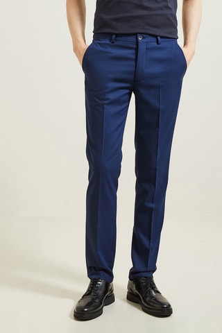 Pantalon de costume slim - Bleu