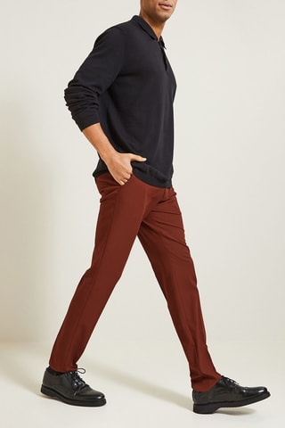 Pantalon de costume slim - Rouge foncé