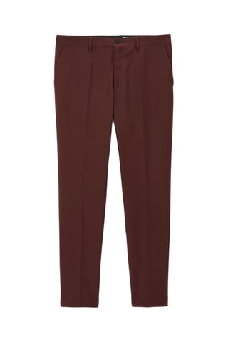Pantalon de costume slim - Rouge