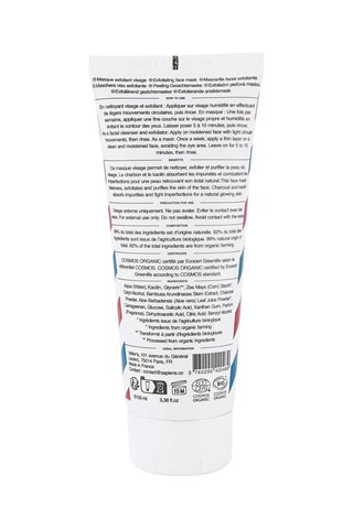 Masque exfoliant visage Sapiens - Tout type de peau - 100 ml