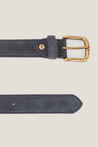 Ceinture en nubuck - Bleu