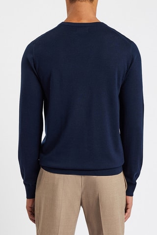 Pull en mérinos - Bleu