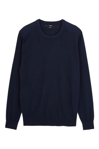 Pull en mérinos - Bleu
