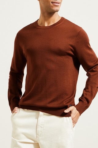 Pull en mérinos - Camel