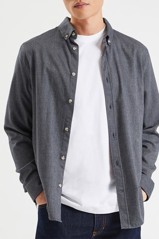 Chemise regular - Bleu foncé chiné