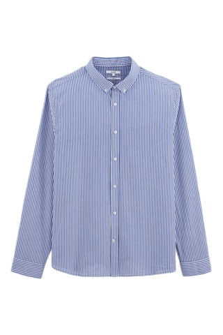 Chemise regular en coton biologique - Bleu