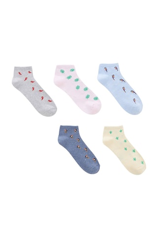 5 paires de chaussettes en coton biologique - Multicolore