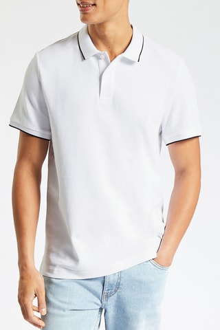 Polo regular en coton biologique - Blanc