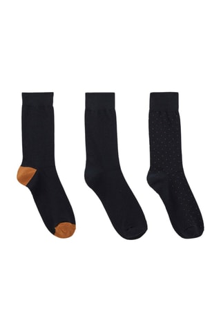 3 paires de chaussettes en coton biologique - Bleu marine